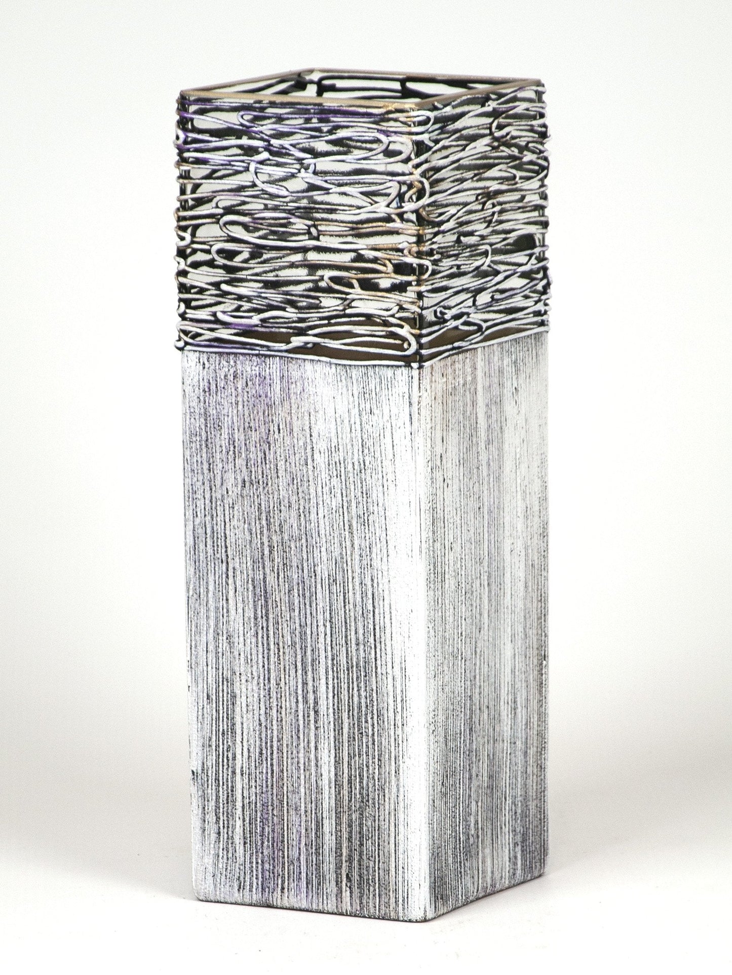 Stone Imitation Glass Vase | 12 inch | Handpainted Vase for Flowers | Art Interior Design | Home Decor | 6360/300/sh228